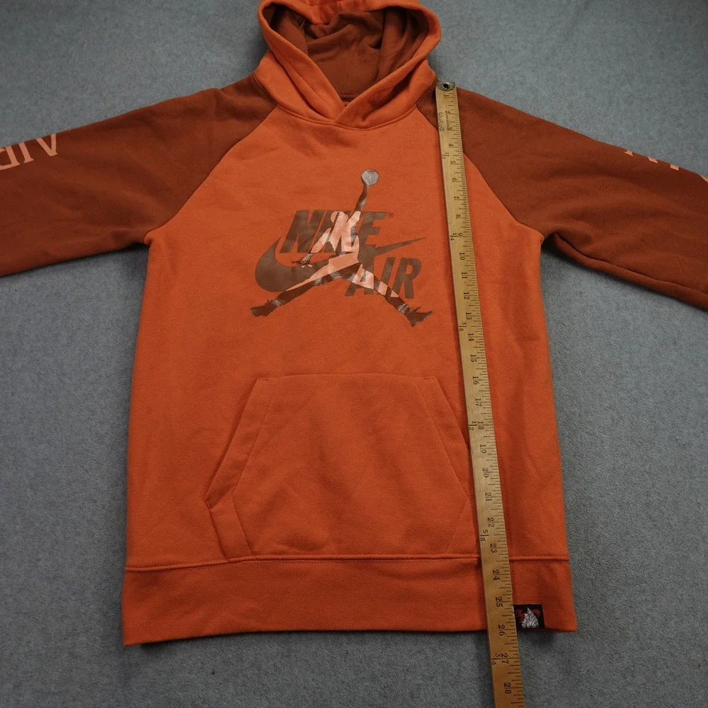 Jordan Hoodie Boys Youth XL Orange Brown Colorblock Jumpman Nike Air Pullover‎